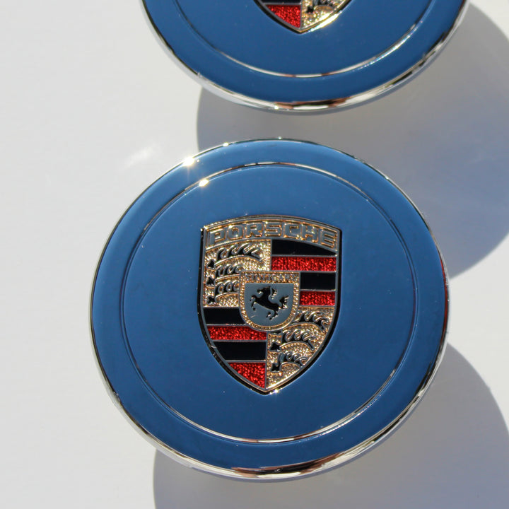 Porsche Early Style 3 Prong Center Cap Set