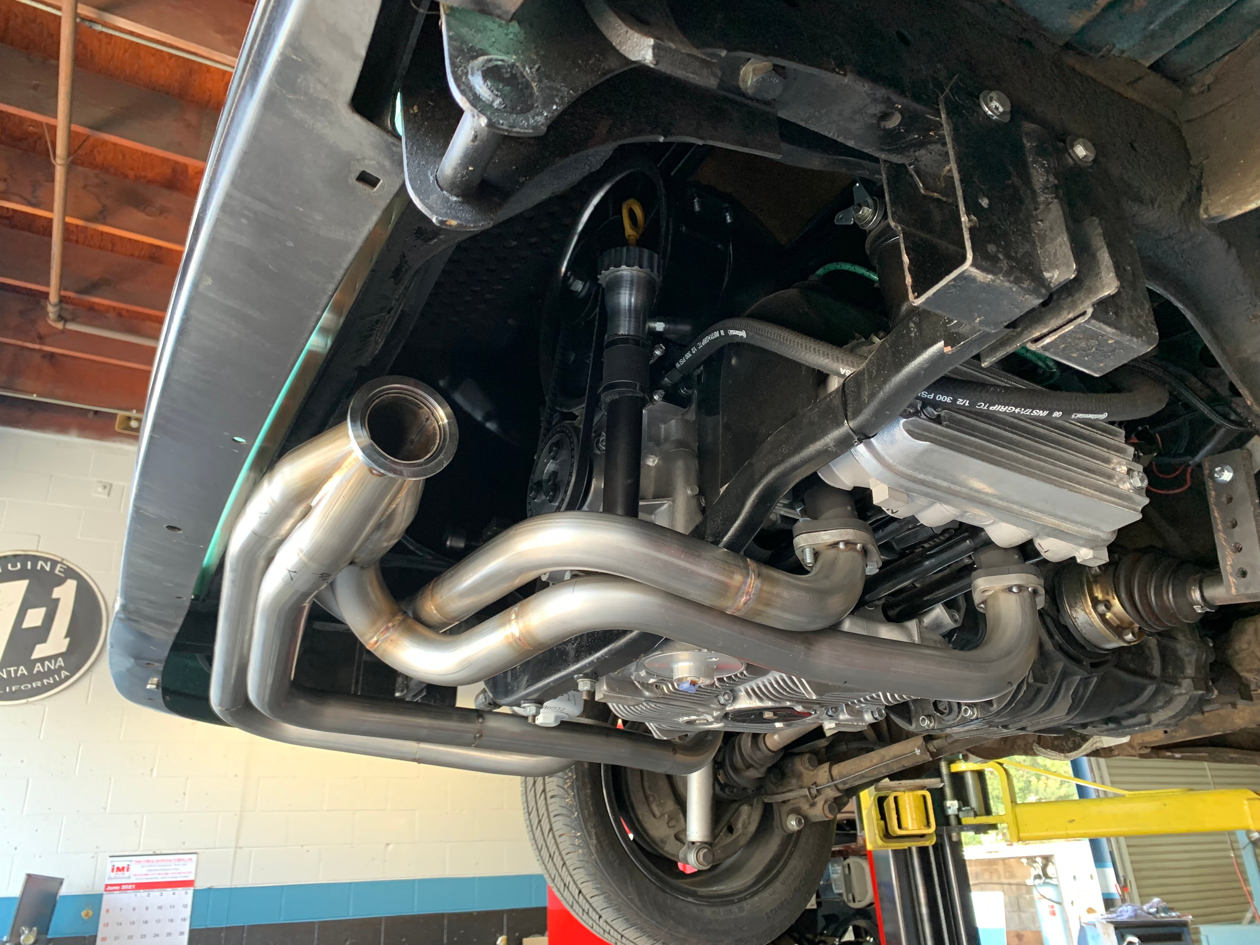 A1 Late Baywindow 72-78 Type 4 motor Sidewinder header and Muffler