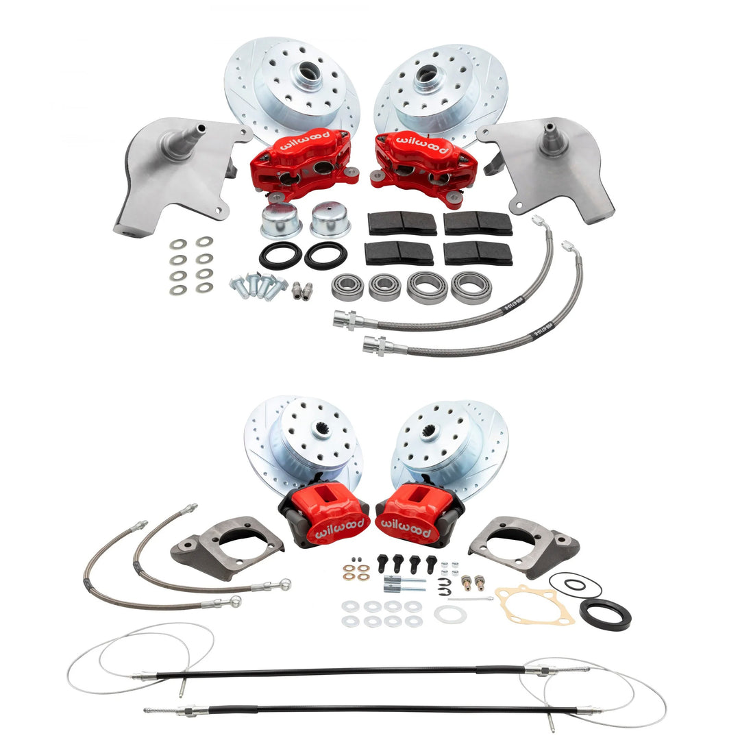 Front and rear vw disc brake upgrade package Wilwood