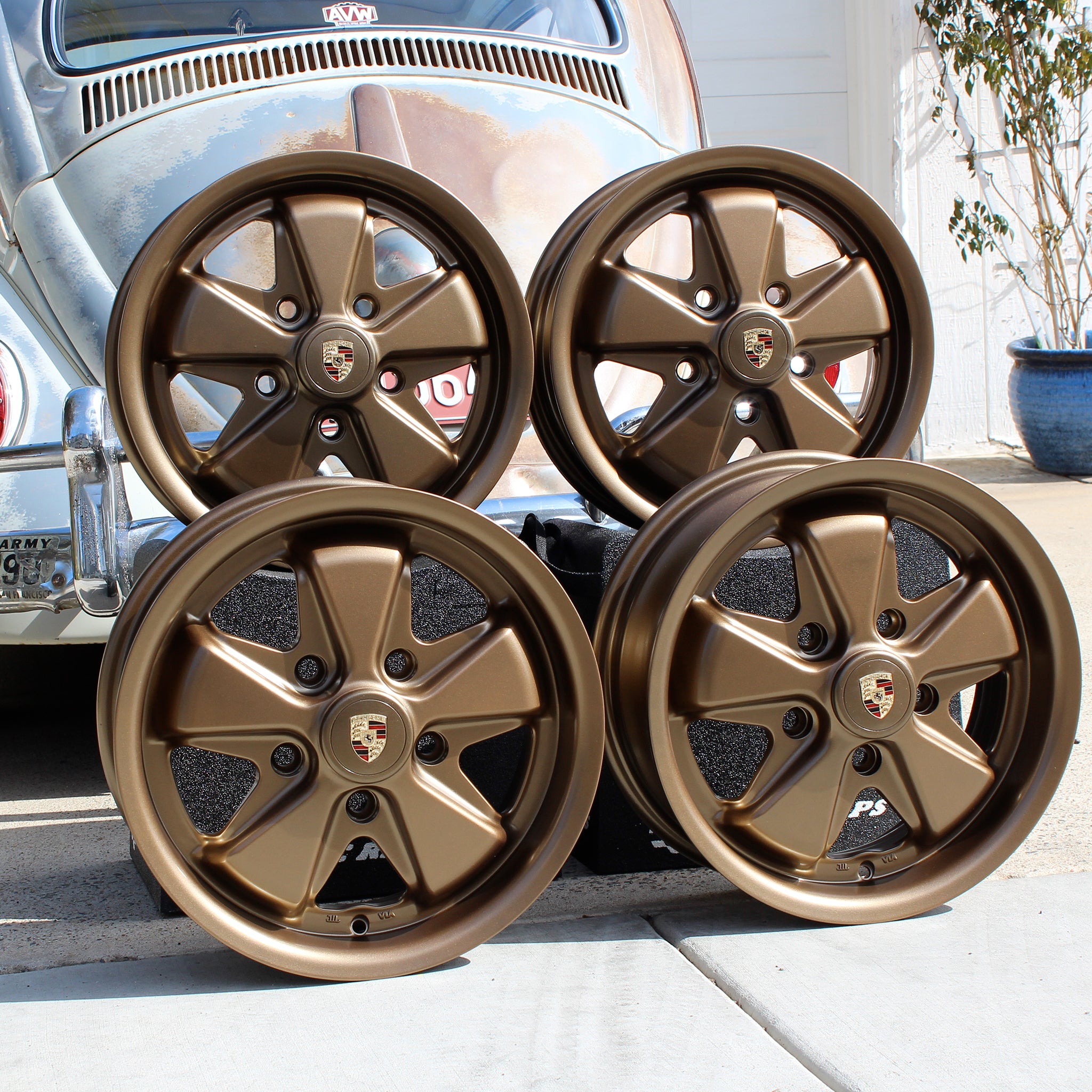 Hiland Bronze Staggered Fuchs VW Wheel set – Aircooled Vintage Works