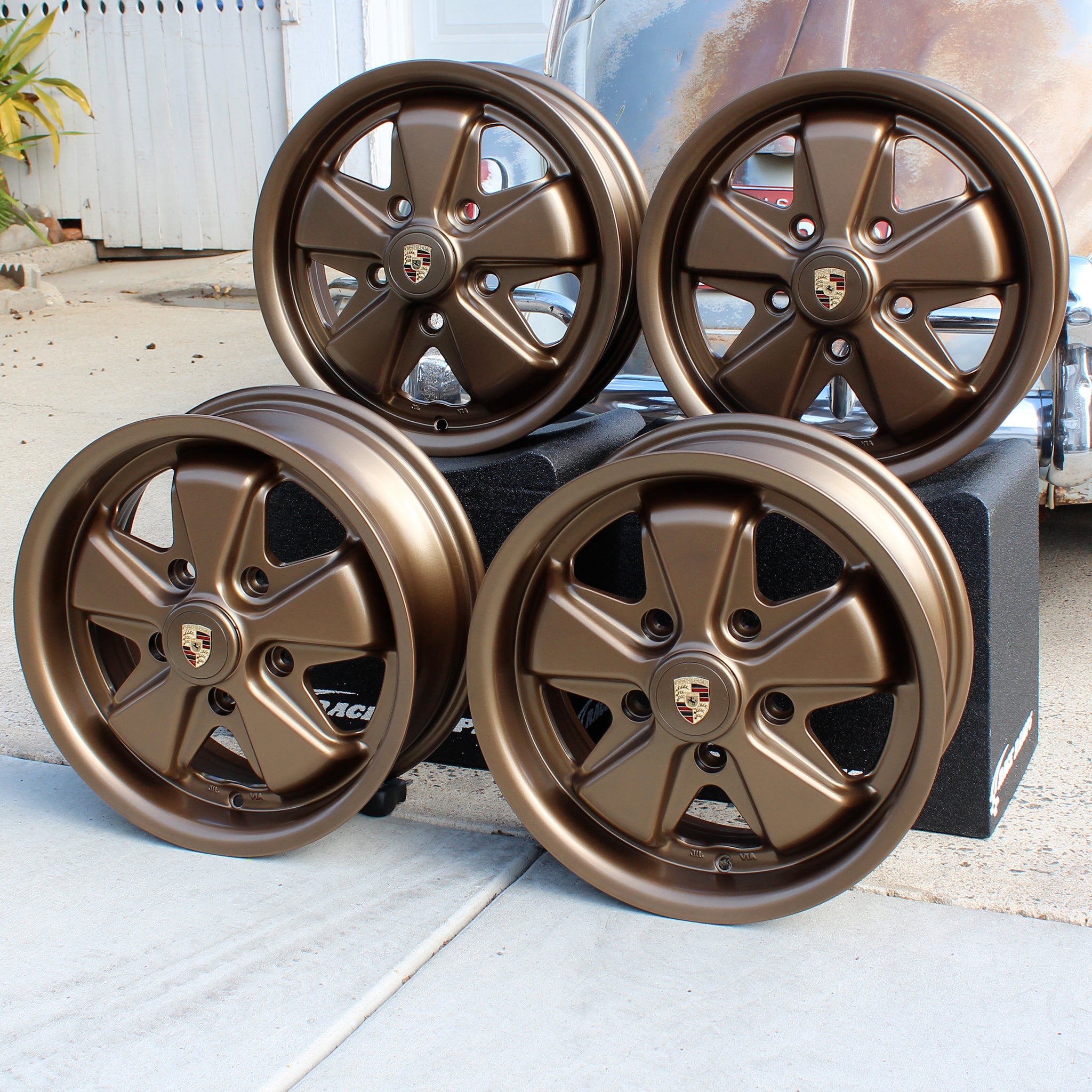 ヨッシー1107 Hiland Bronze Staggered Fuchs VW Wheel set – Aircooled Vintage Works