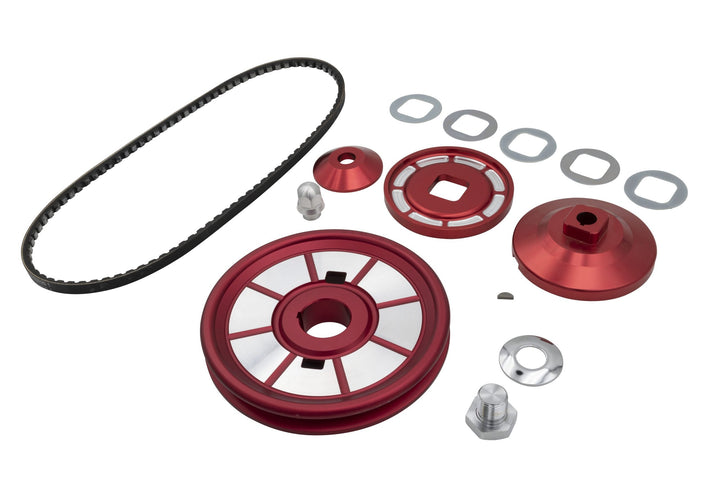 Machined Face Color Matched VW Pulley Kit in Red