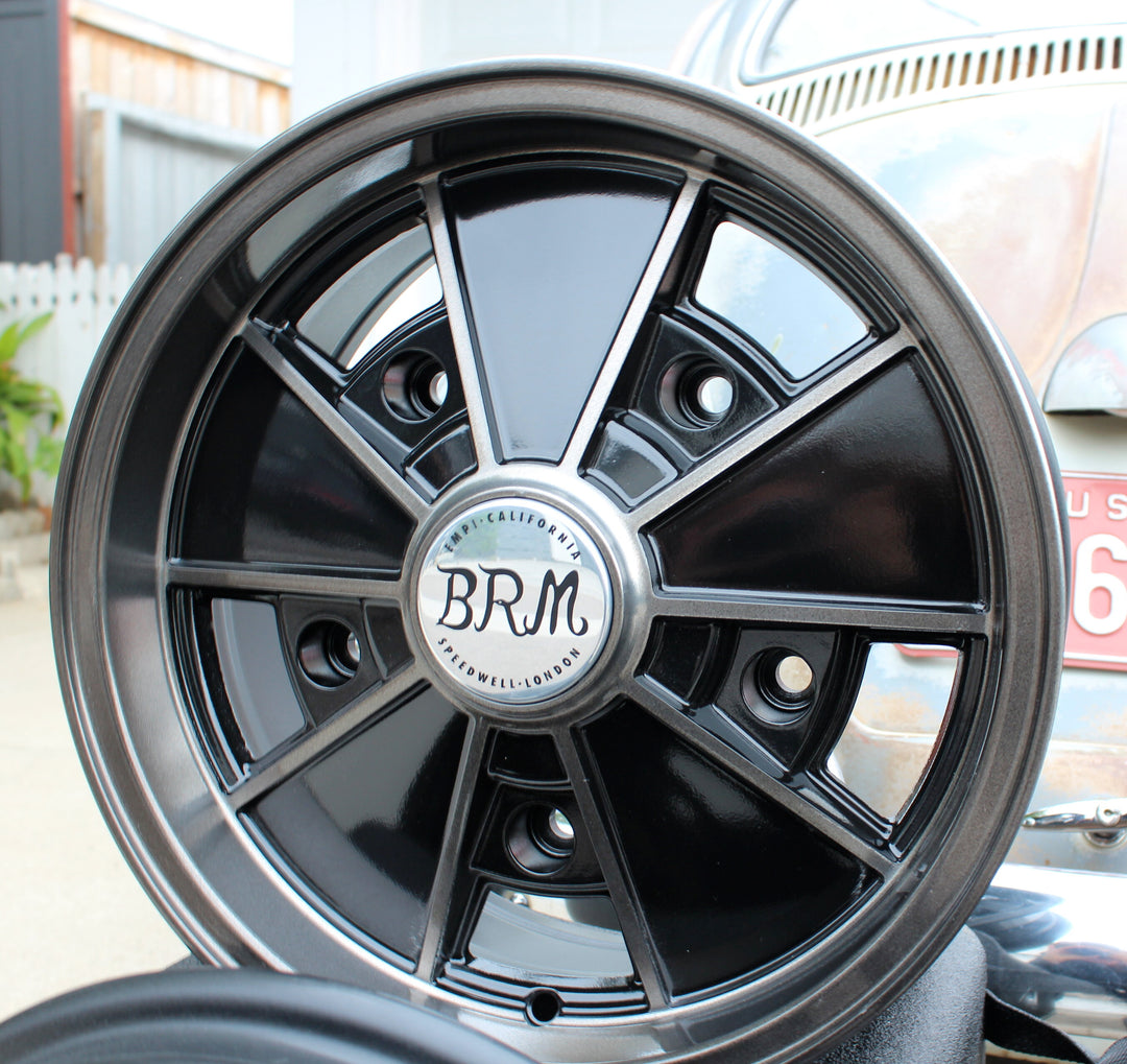 Staggered Magnesium Finish VW BRM Wheel set