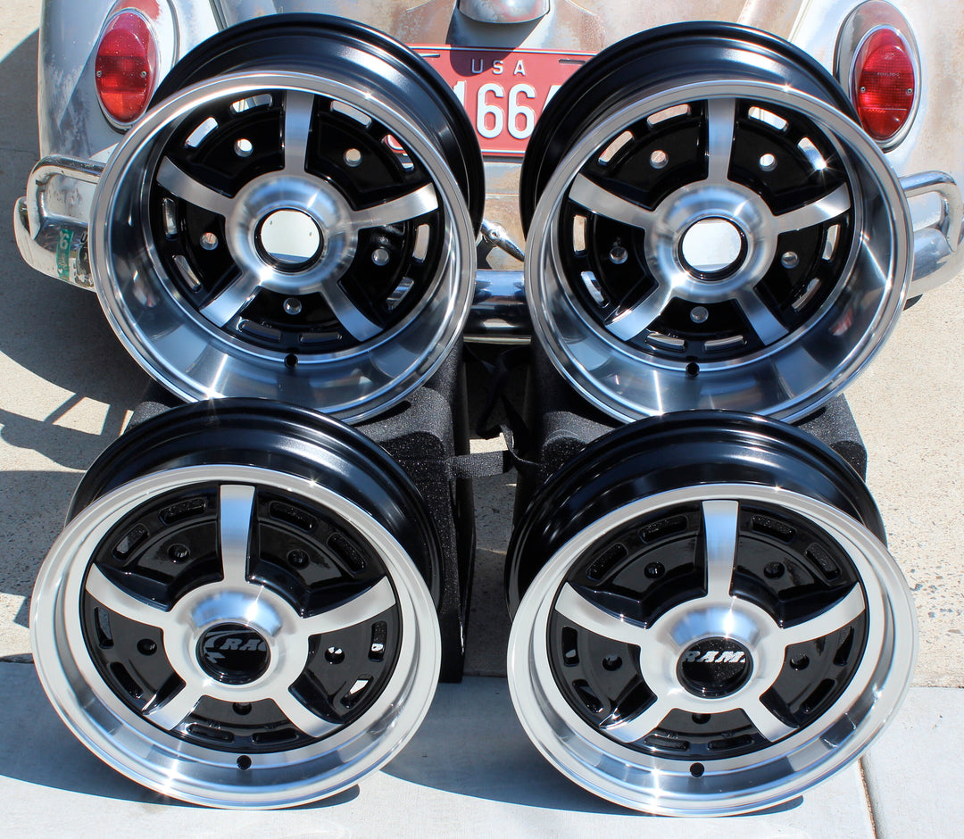 Staggered 5 Lug VW Sprint Star Wheel Set
