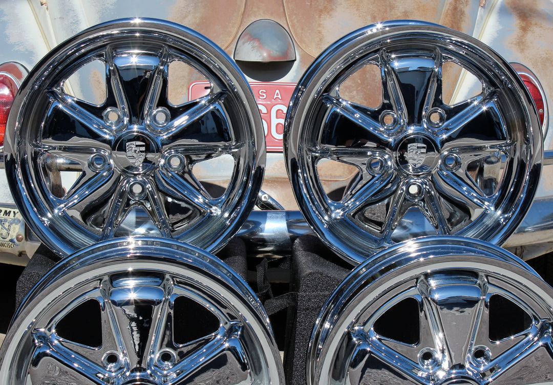 AVW Premium Chrome Staggered VW Fuchs Wheel Set