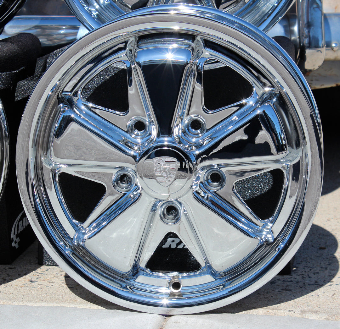 AVW Premium Chrome Staggered VW Fuchs Wheel Set