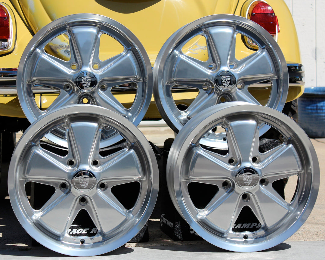 Empi 17x4.5 and 17x6  Inch Fuchs VW Wheel sets