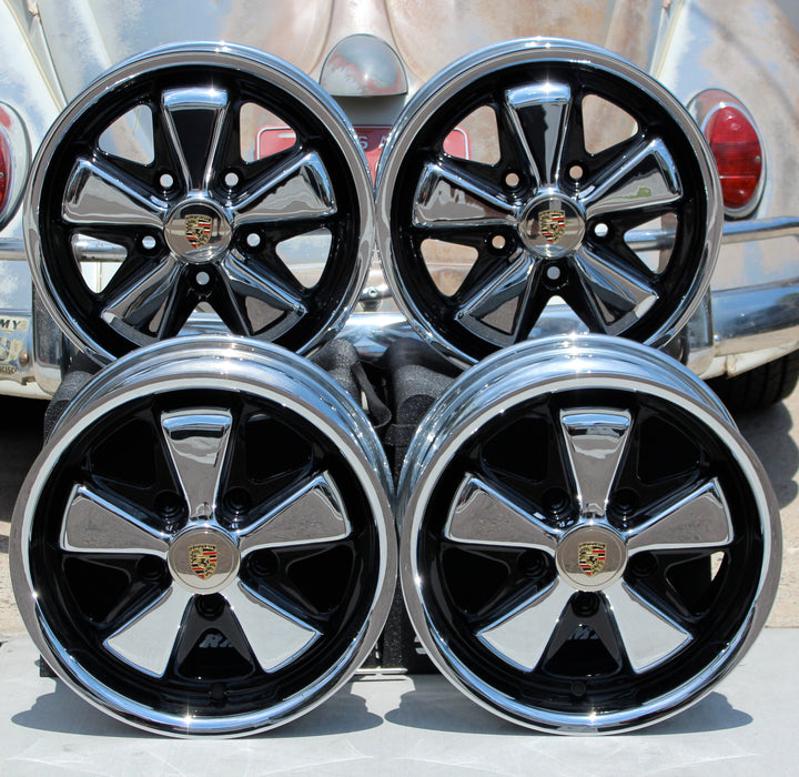 AVW Premium Chrome and Detailed VW Fuchs Wheels