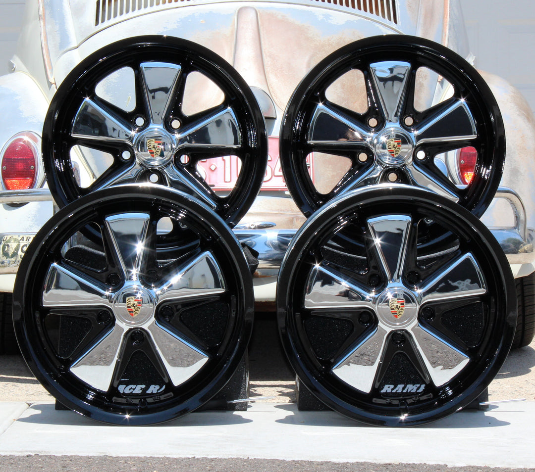 AVW Midnight Black Lip Chrome and Detailed 17 Inch Fuchs Wheels