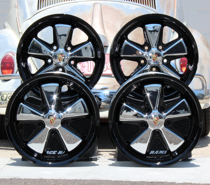AVW Midnight Black Lip Chrome and Detailed 17 Inch Fuchs Wheels