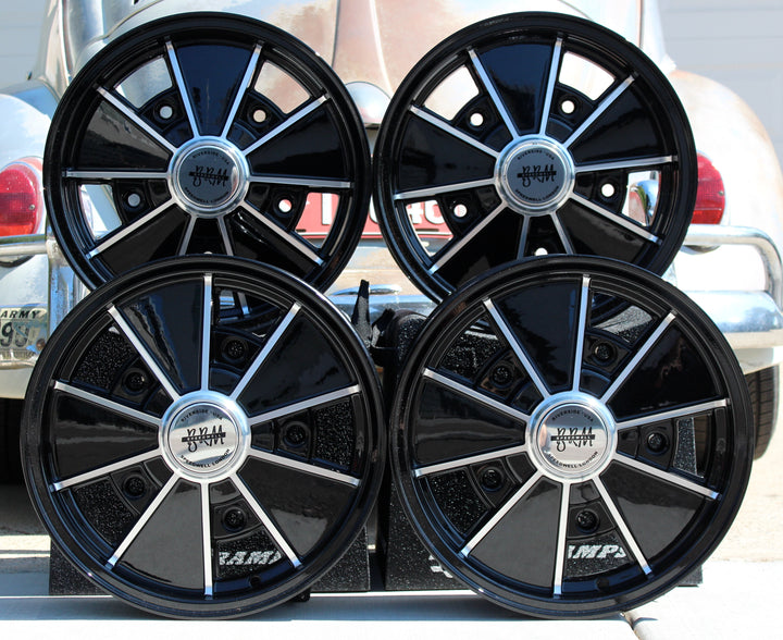 AVW Staggered Black Lip BRM VW Wheels