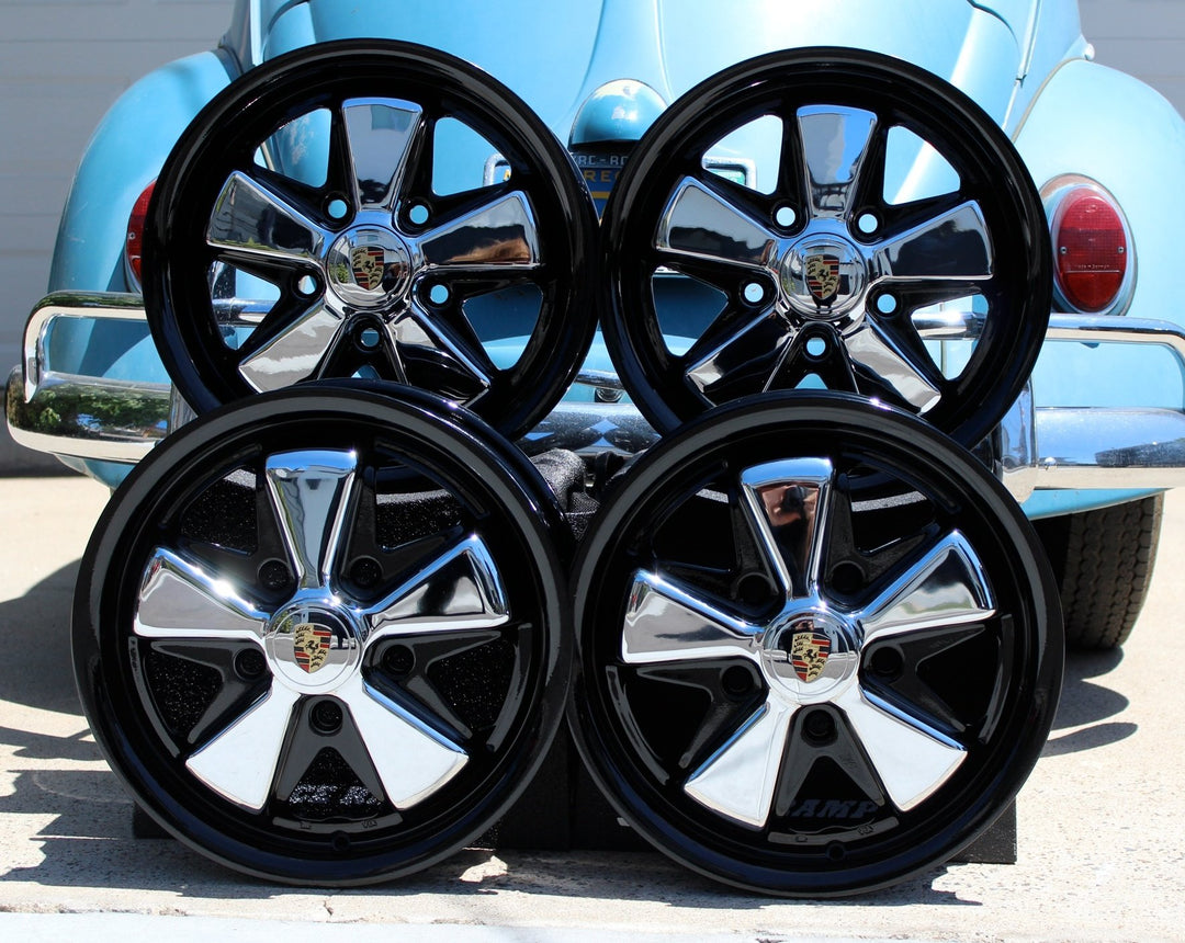 Midnight Gloss Black Fuchs with Chrome Spokes and Detailed Caps