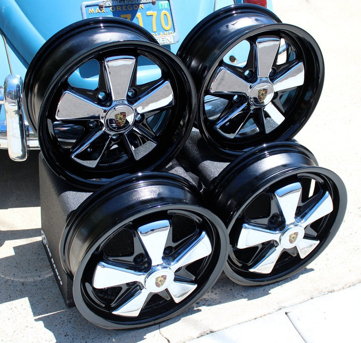 Midnight Gloss Black Fuchs with Chrome Spokes and Detailed Caps