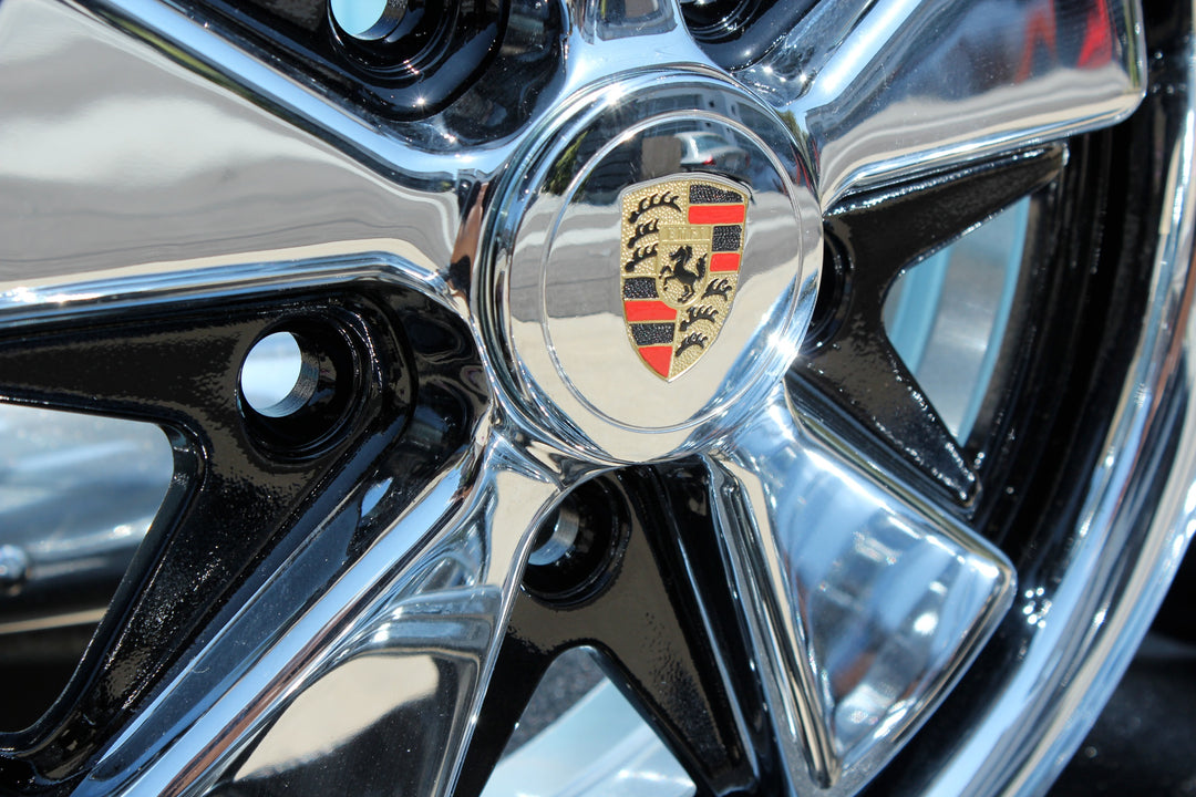 Chrome and Detailed Porsche VW Fuchs Wheels