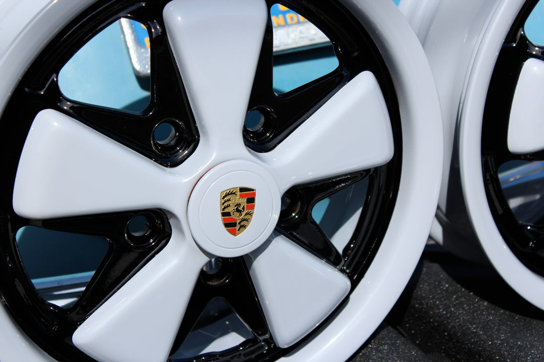 Dove Gray Detailed Porsche Fuchs Wheels  - Air Cooled Vintage Works