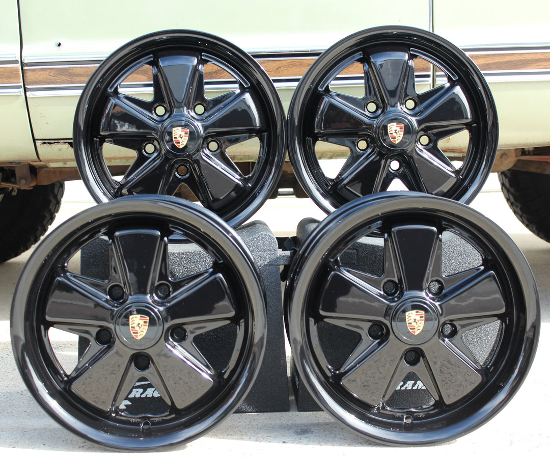 AVW Piano Gloss Black VW Fuchs Wheel Set