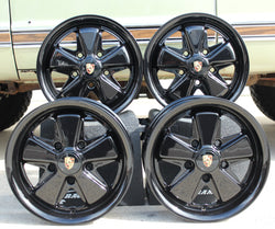 AVW Piano Gloss Black VW Fuchs Wheel Set