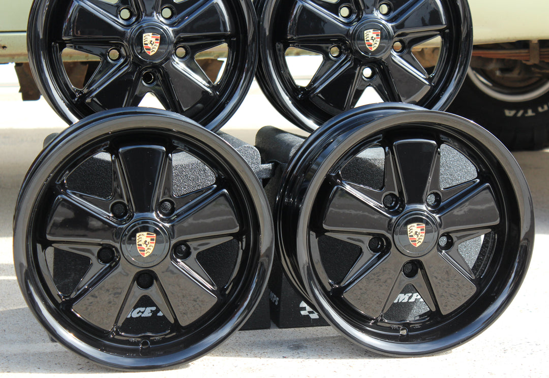 AVW Piano Gloss Black VW Fuchs Wheel Set