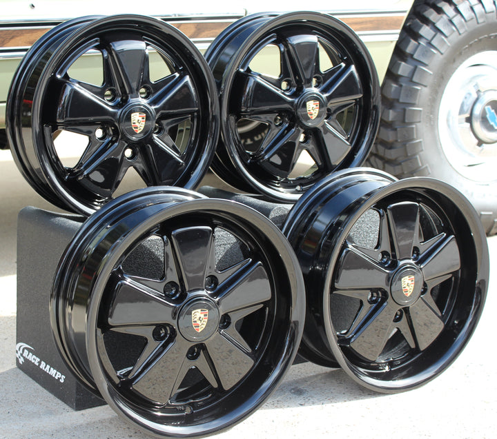 AVW Piano Gloss Black VW Fuchs Wheel Set