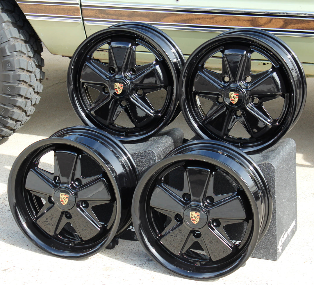 AVW Piano Gloss Black VW Fuchs Wheel Set