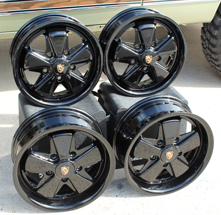 AVW Piano Gloss Black VW Fuchs Wheel Set
