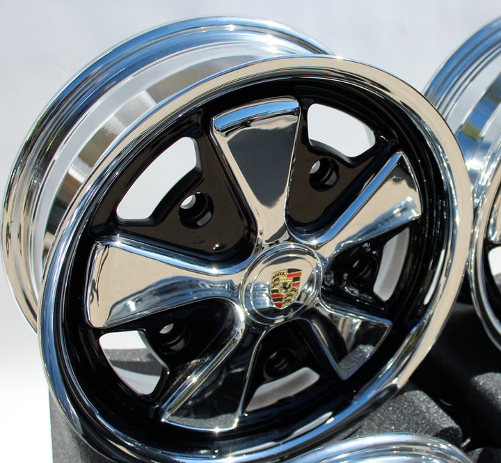 Wide 5 x205 VW Chrome And Detailed Fuchs Wheels