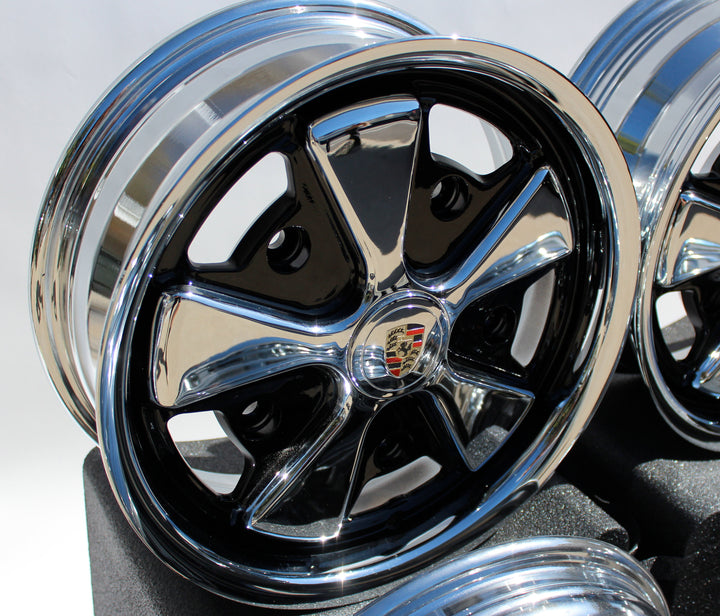 Wide 5 x205 VW Chrome And Detailed Fuchs Wheels