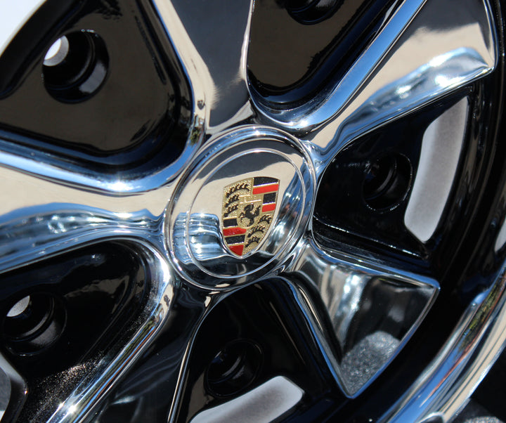 Wide 5 x205 VW Chrome And Detailed Fuchs Wheels