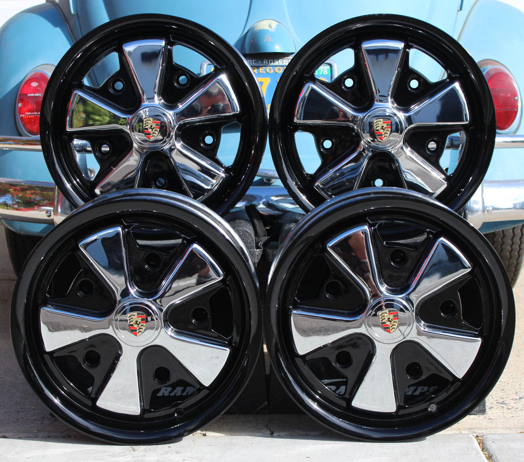 Black Lip Chrome and Detailed 5x205 Fuchs Wheels