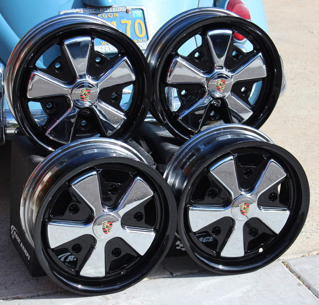 Black Lip Chrome and Detailed 5x205 Fuchs Wheels