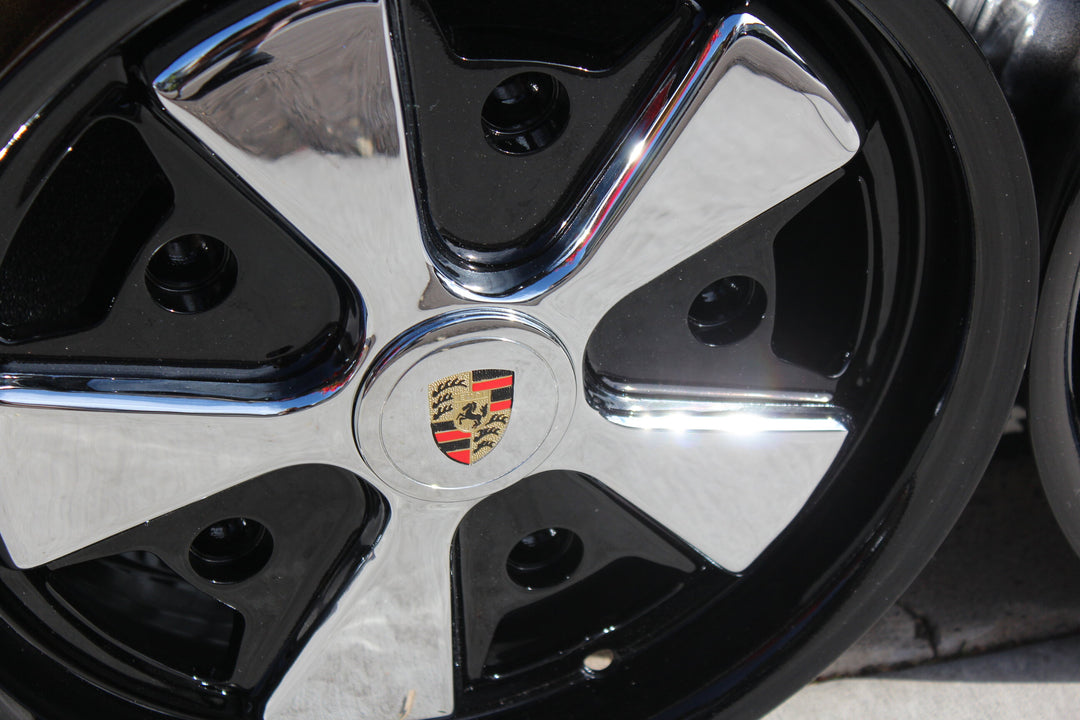 Black Lip Chrome and Detailed 5x205 Fuchs Wheels